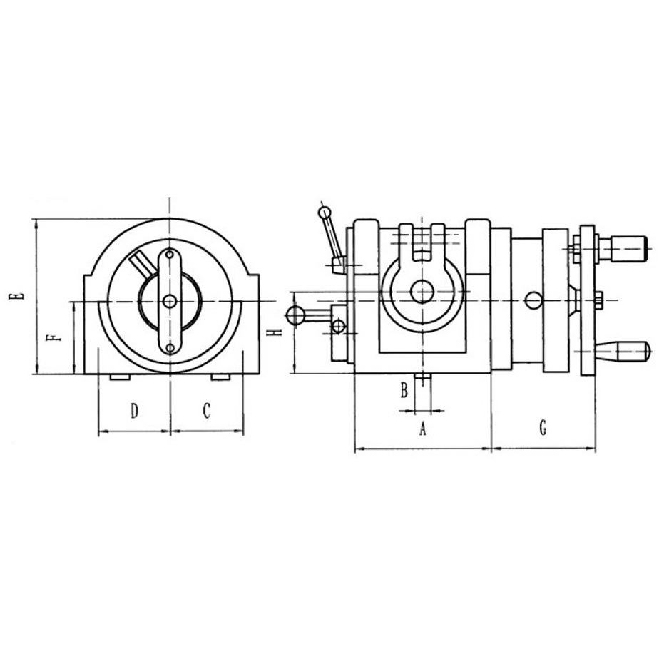 Делительная головка универсальная без дифференциального деления F12100 УДГ Д-200 STARDAФото 10362-02.jpg