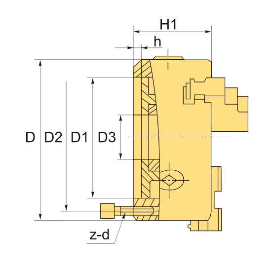 Трехкулачковый токарный патрон FUERDA 250 ммФото 10400-04.jpg