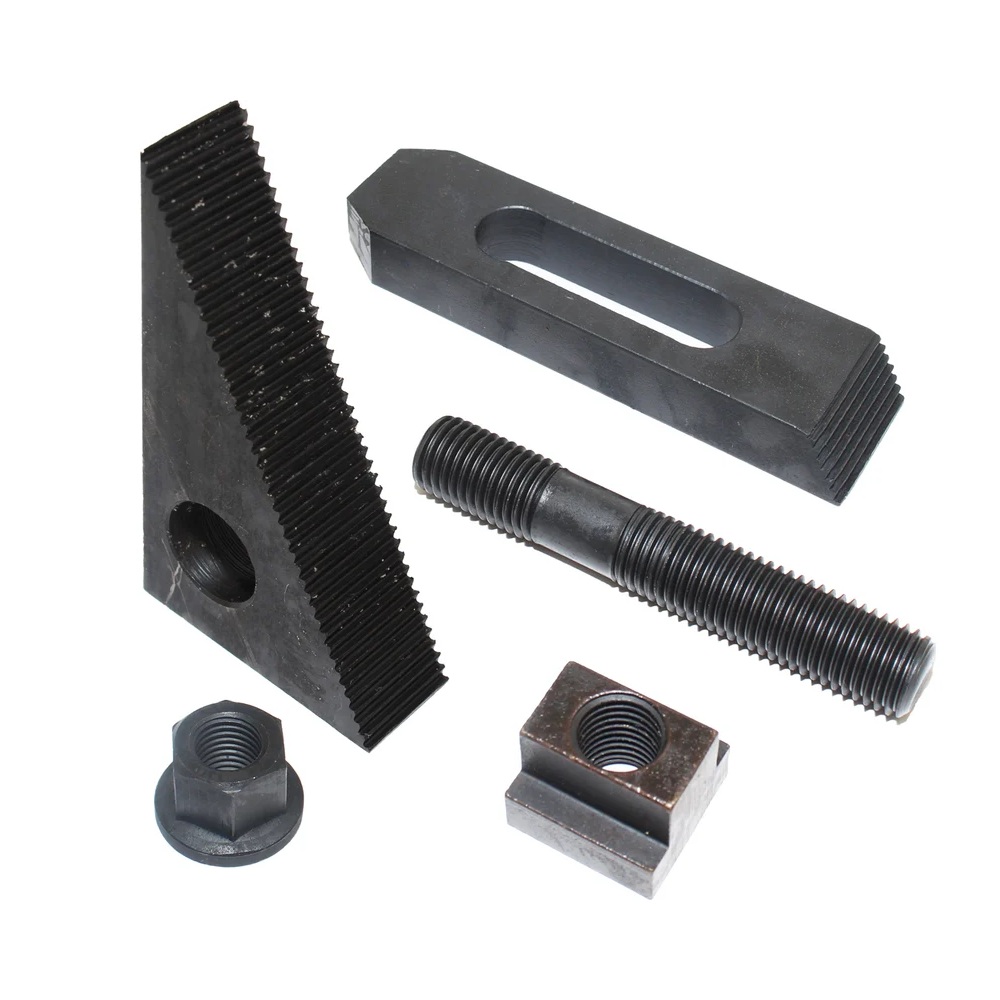 Набор клиновых ступенчатых прижимов (5 предметов, паз 19.7 мм, М18x2.5х150 мм, YT-6016) CNIC