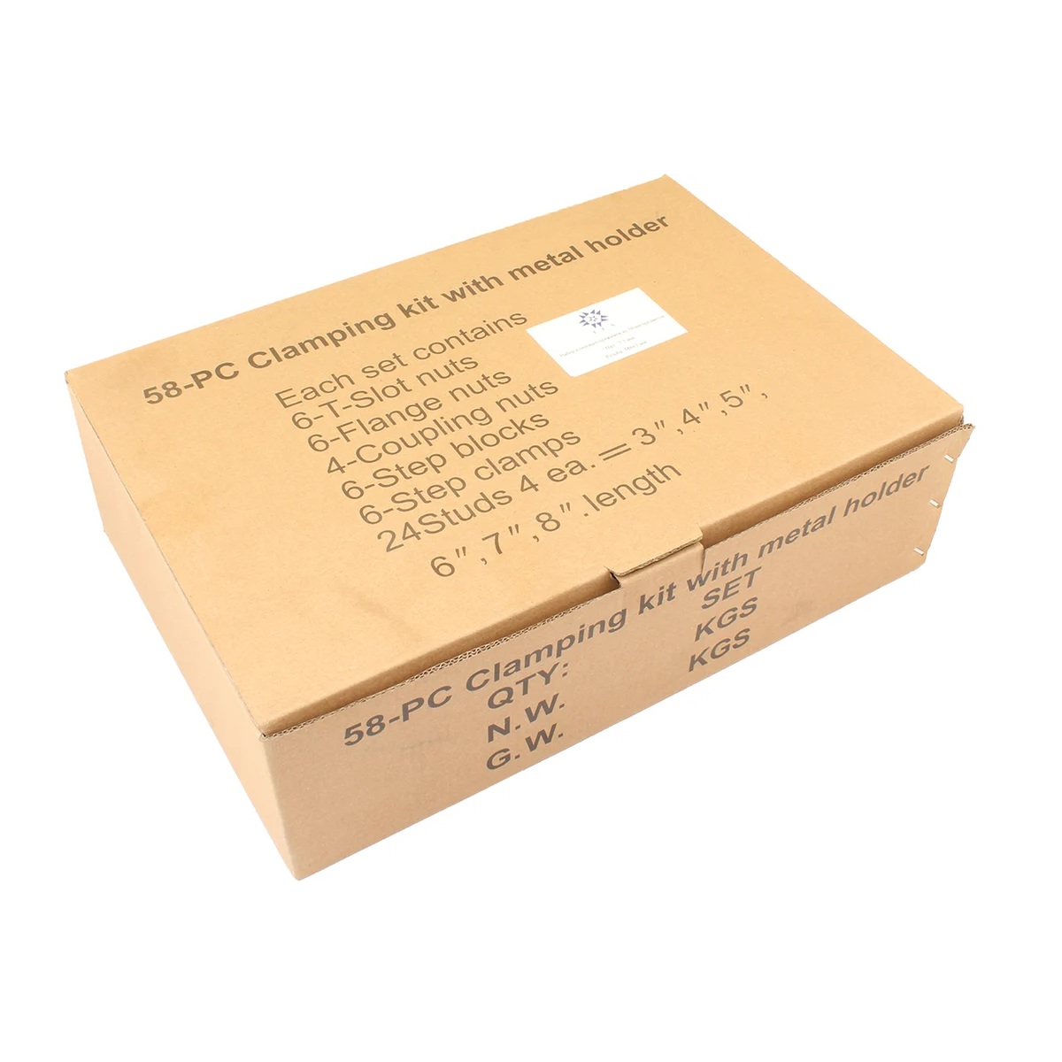 Набор клиновых ступенчатых прижимов TLX из 58-ми предметов, паз 15.7мм М12x1.75, в металлическом футляреФото 10543-02.jpg