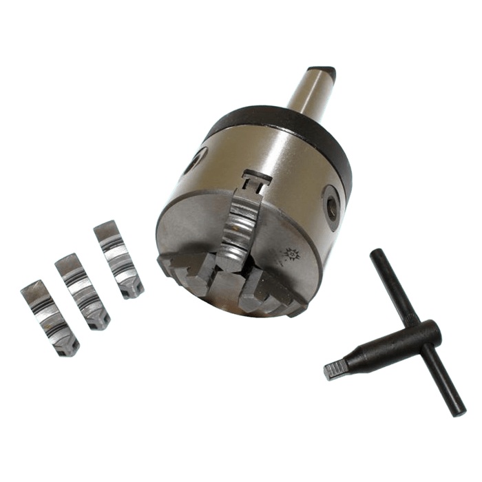 Патрон токарный d 80 мм 3-х кулачковый с хвостовиком КМ1 с лапкой, кулачки К11 TLX
