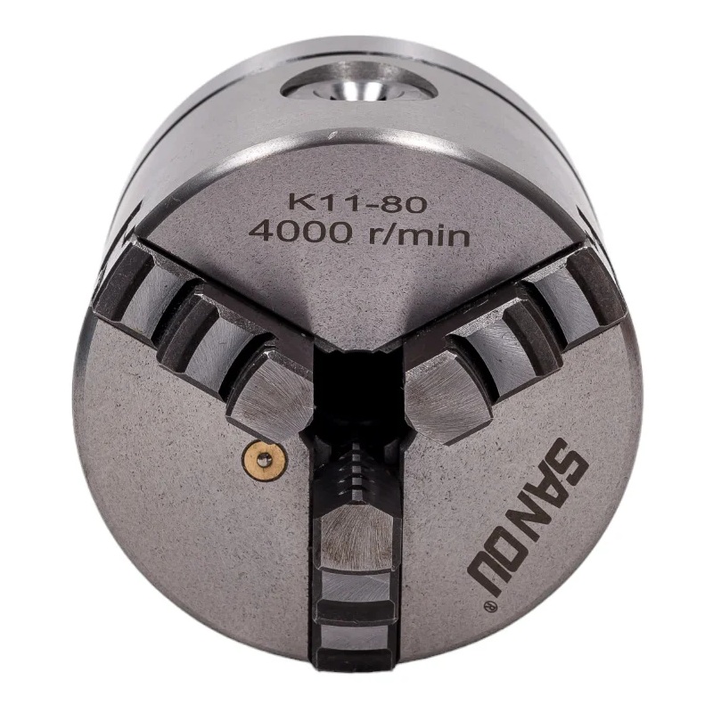 Патрон токарный 80 мм 3-х кулачковый с хвостовиком КМ2, кулачки К11 CNIC