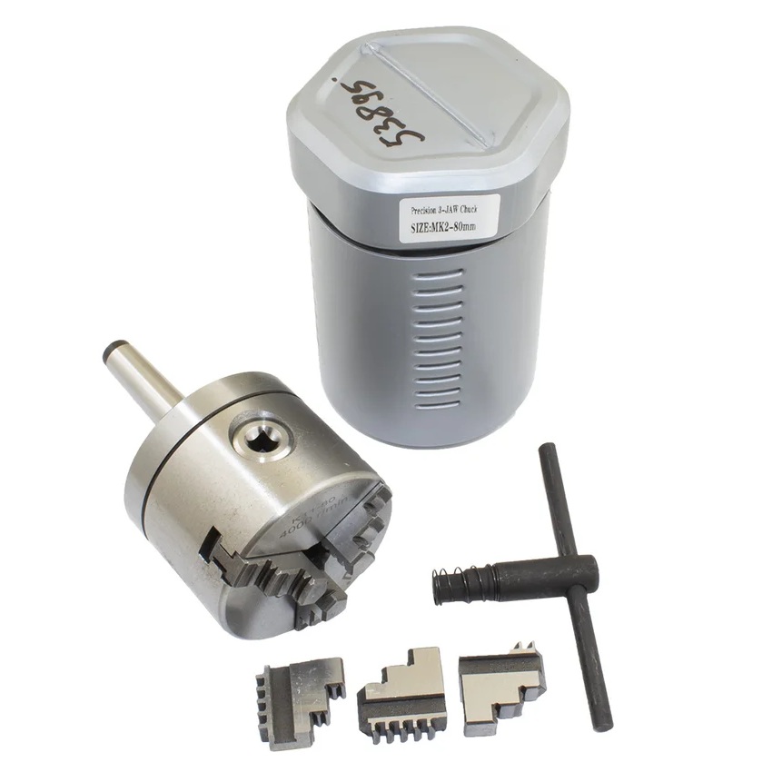 Патрон токарный 80 мм 3-х кулачковый с хвостовиком КМ2, кулачки К11 CNICФото 10785-03.jpg