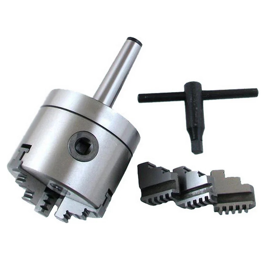 Патрон токарный 100 мм 3-х кулачковый с хвостовиком КМ4, кулачки К11 CNIC