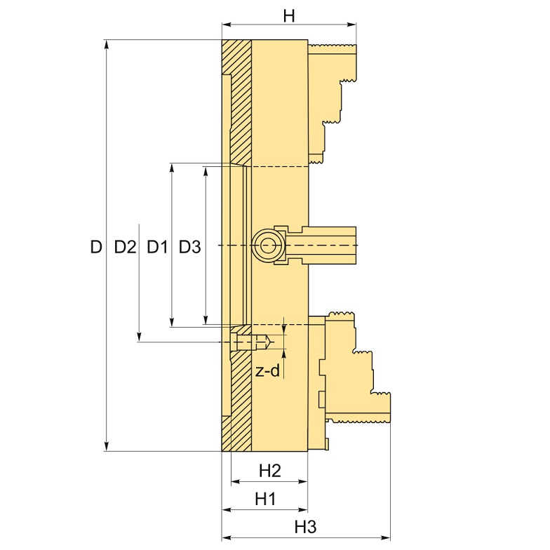 Патрон токарный 4-х кулачковый  с независимым перемещением кулачков 250 мм 7103-250.J6Фото 10935-02.jpg