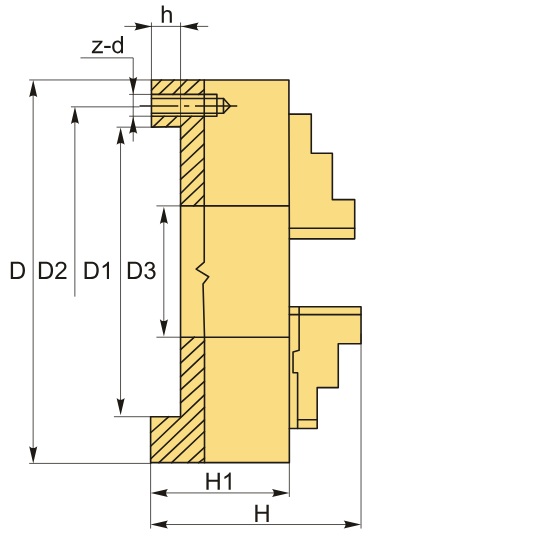 Патрон токарный 3-х кулачковый FUERDA K11-500A (со сборными кулачками)Фото 10972-02.jpg
