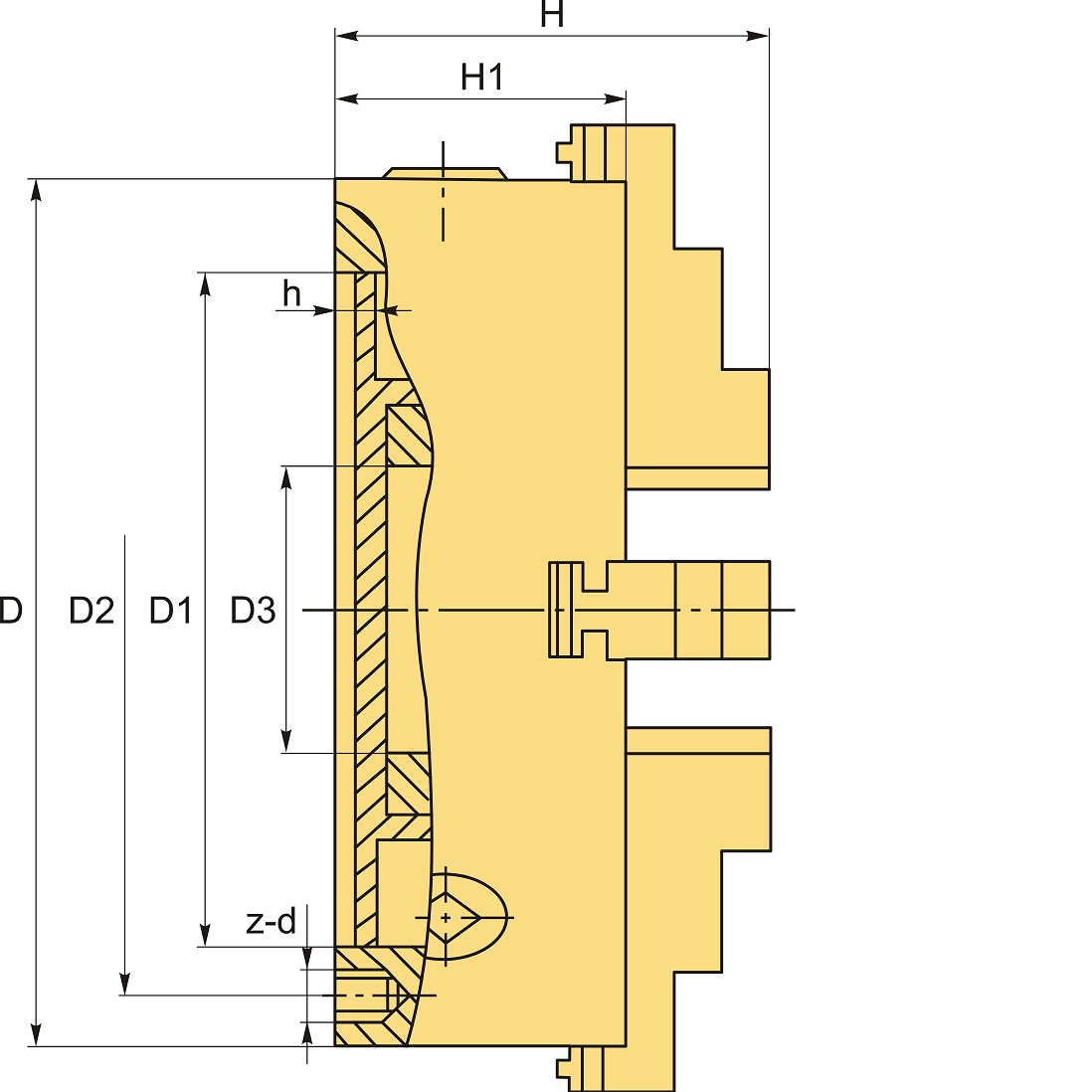 Патрон токарный 4-х кулачковый FUERDA K12-160Фото 10996-02.jpg