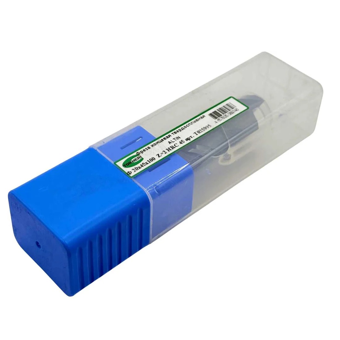 Фреза концевая твердосплавная ц/х TORNERI 20x45x100 мм z=2, с покрытием AlTiN, HRC 45Фото 11258-02.jpg