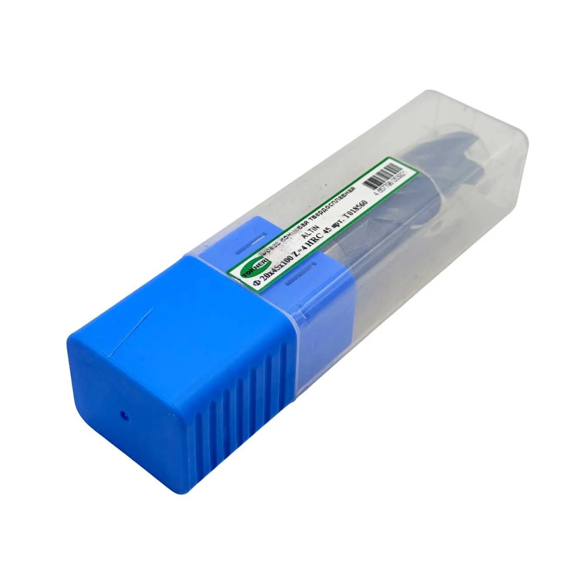 Фреза концевая твердосплавная ц/х TORNERI 20x45x100 мм z=4, с покрытием AlTiN, HRC 45Фото 11259-02.jpg