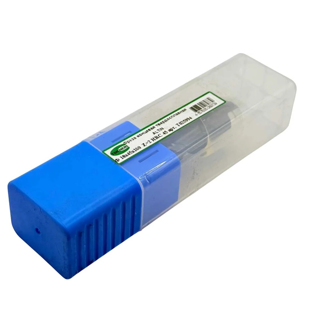 Фреза концевая твердосплавная ц/х TORNERI 18x45x100 мм, z=2, с покрытием AlTiN, HRC 45Фото 11267-02.jpg