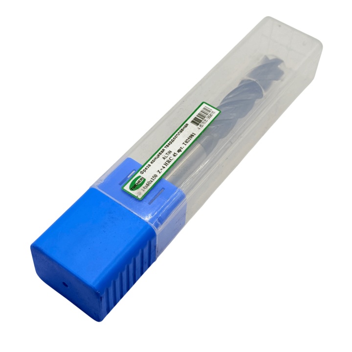 Фреза концевая твердосплавная ц/х TORNERI 14x60x150 мм, z=4, с покрытием AlTiN, HRC 45Фото 11270-02.jpg