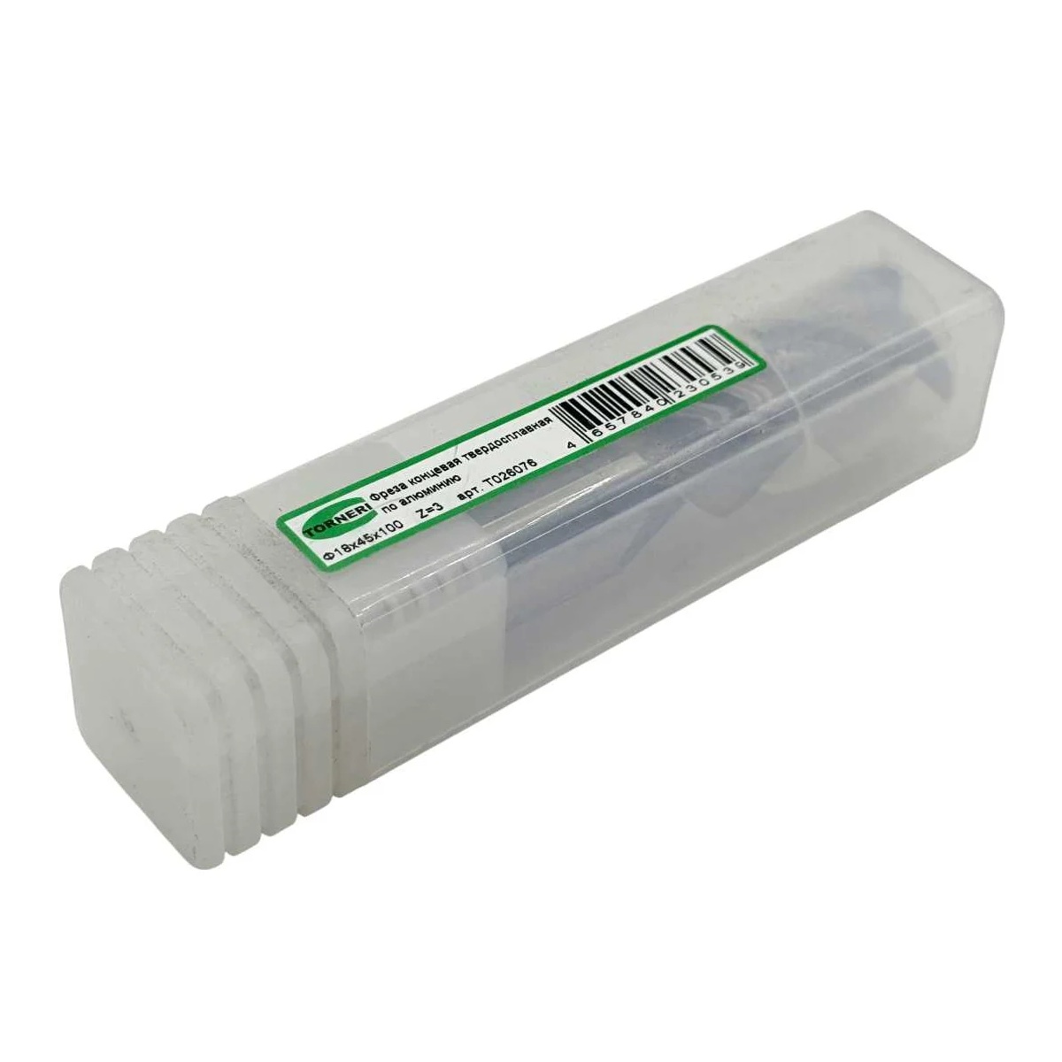 Фреза концевая твердосплавная ц/х TORNERI 18x45x100 мм, z=3, по алюминиюФото 11271-02.jpg