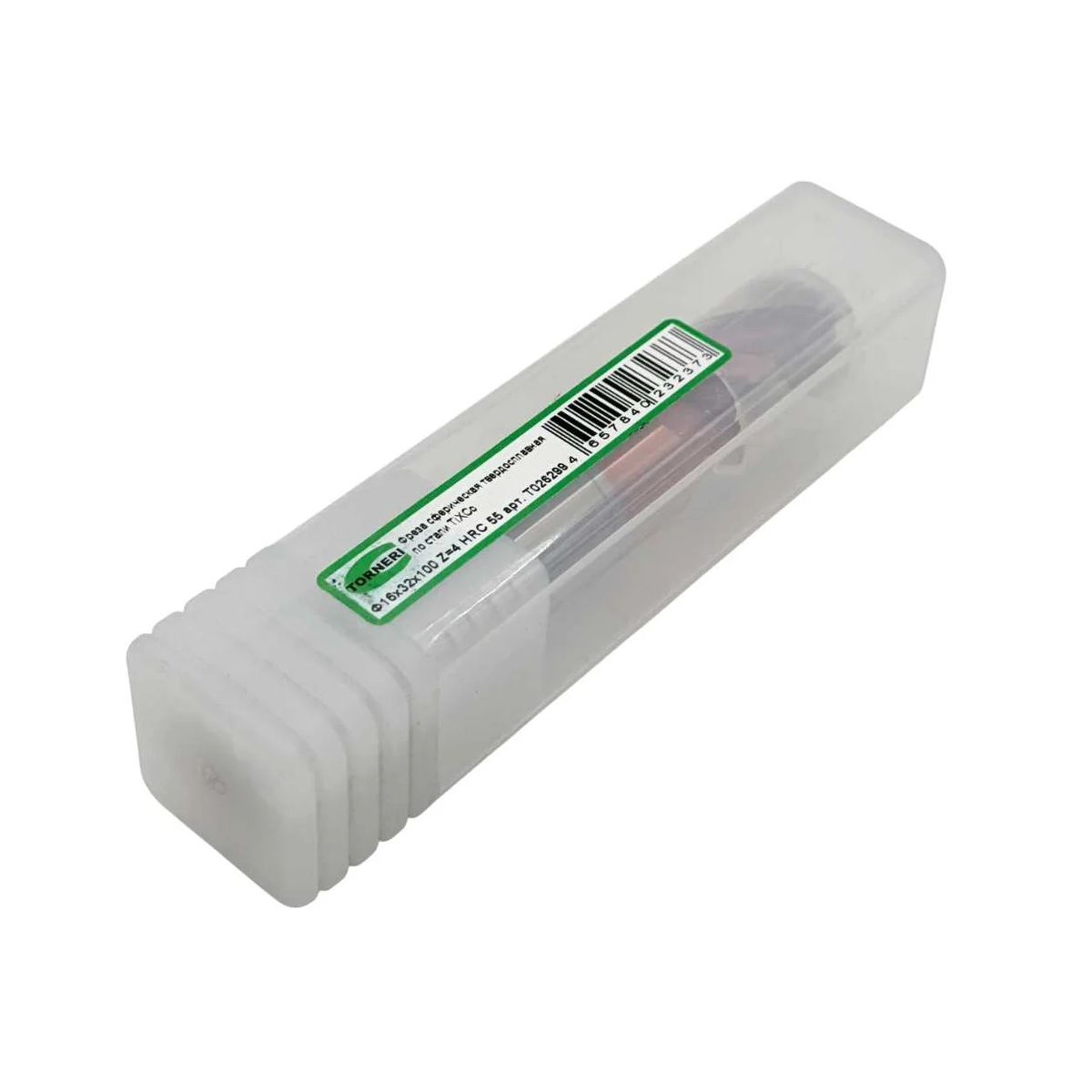 Фреза сферическая твердосплавная ц/х TORNERI 16x32x100 мм z=4 по стали, с покрытием TiXCo, HRC 55Фото 11273-02.jpg