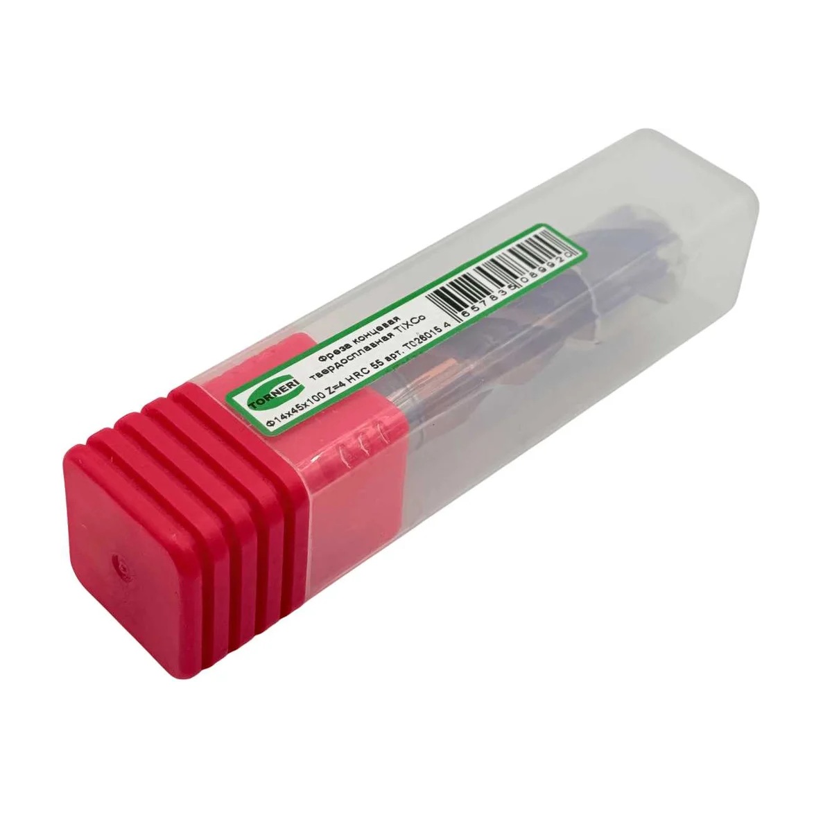 Фреза концевая твердосплавная ц/х TORNERI 14x45x100 мм z=4, с покрытием TiXCo, HRC 55Фото 11313-02.jpg