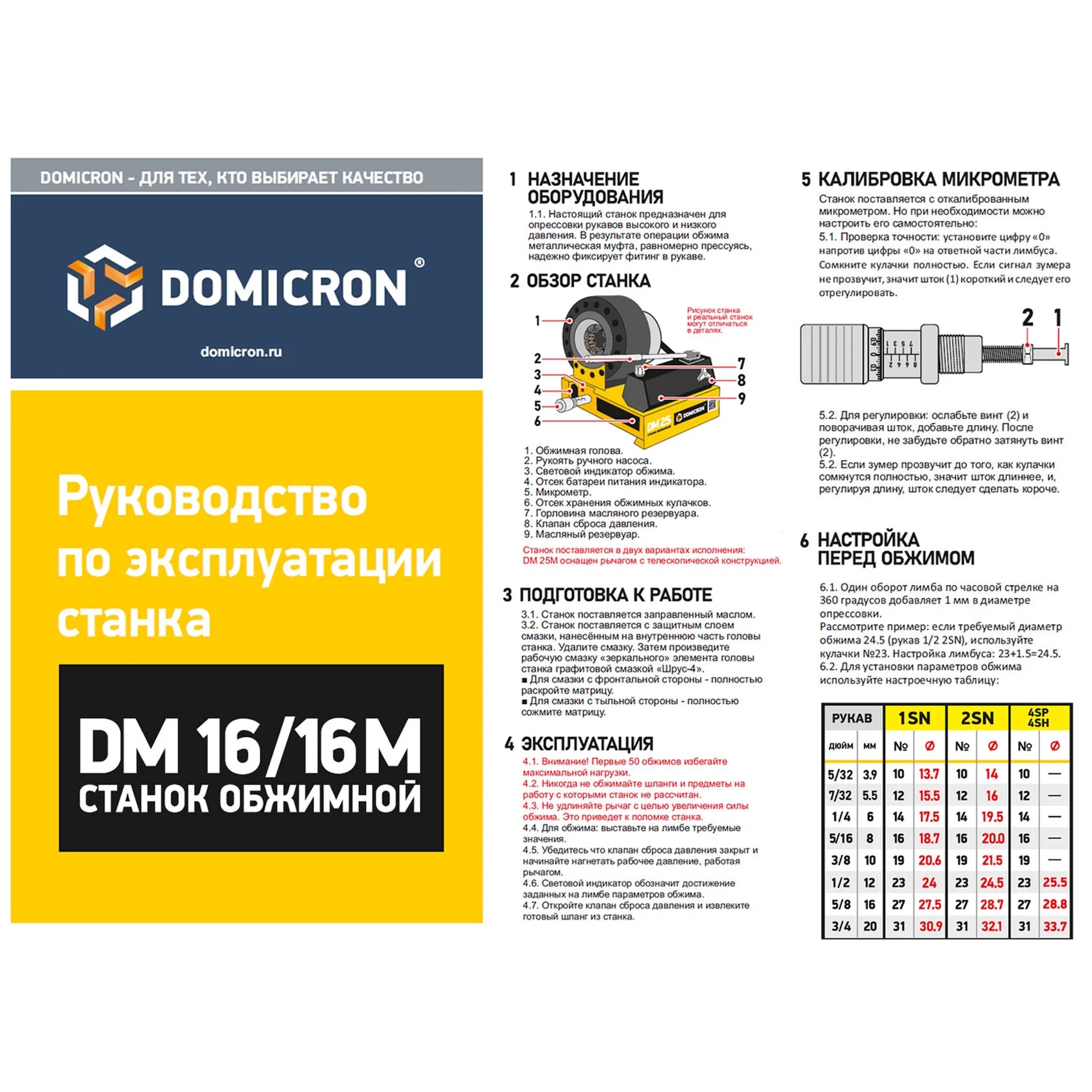 Станок обжимной ручной для РВД Domicron DM 16 МФото 11583-09.jpg
