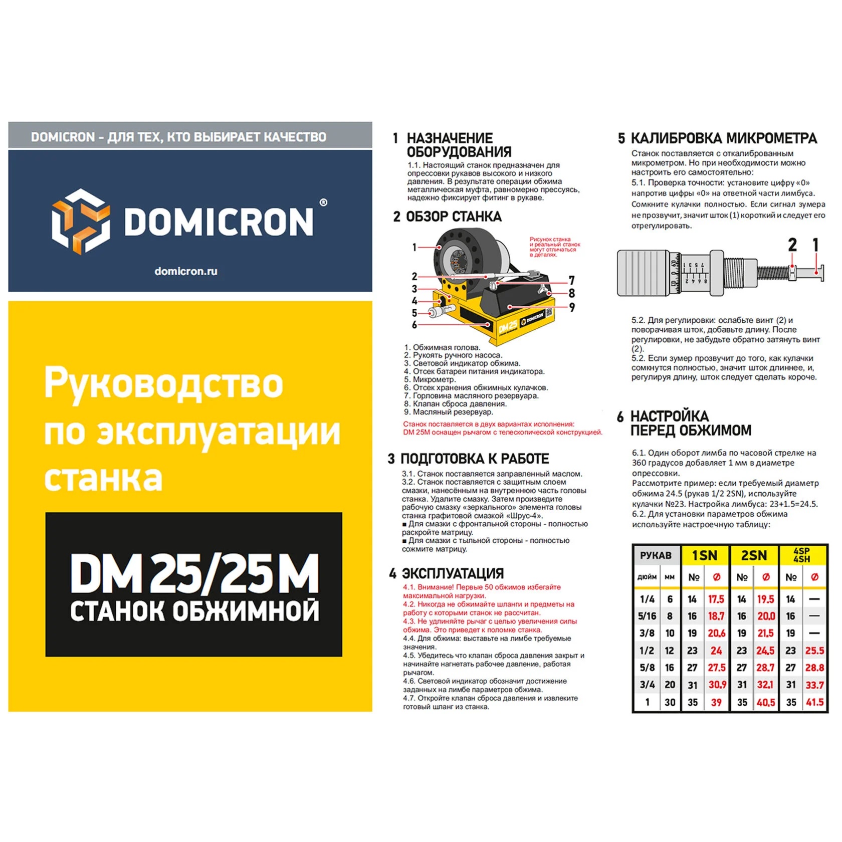 Станок обжимной ручной для РВД Domicron DM 25 Фото 11644-06.jpg