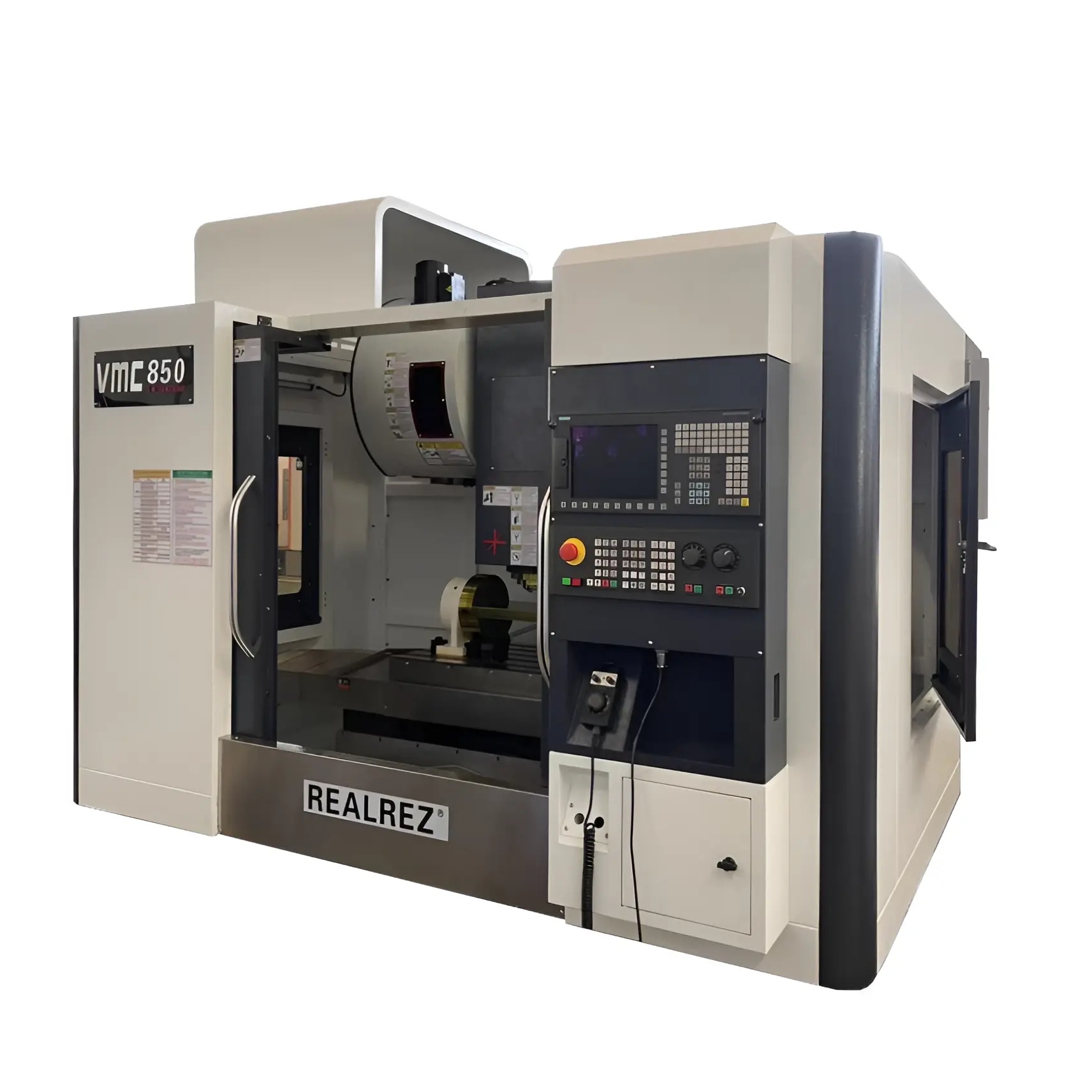 Вертикальный обрабатывающий центр с ЧПУ REALREZ VMC850 (Siemens 828D + датчик Rehishaw OMP40)