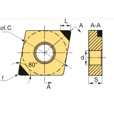 Пластина для точения с двумя напайками PCBN CNGA120404-2N MHN20CФото 4268-02.jpg