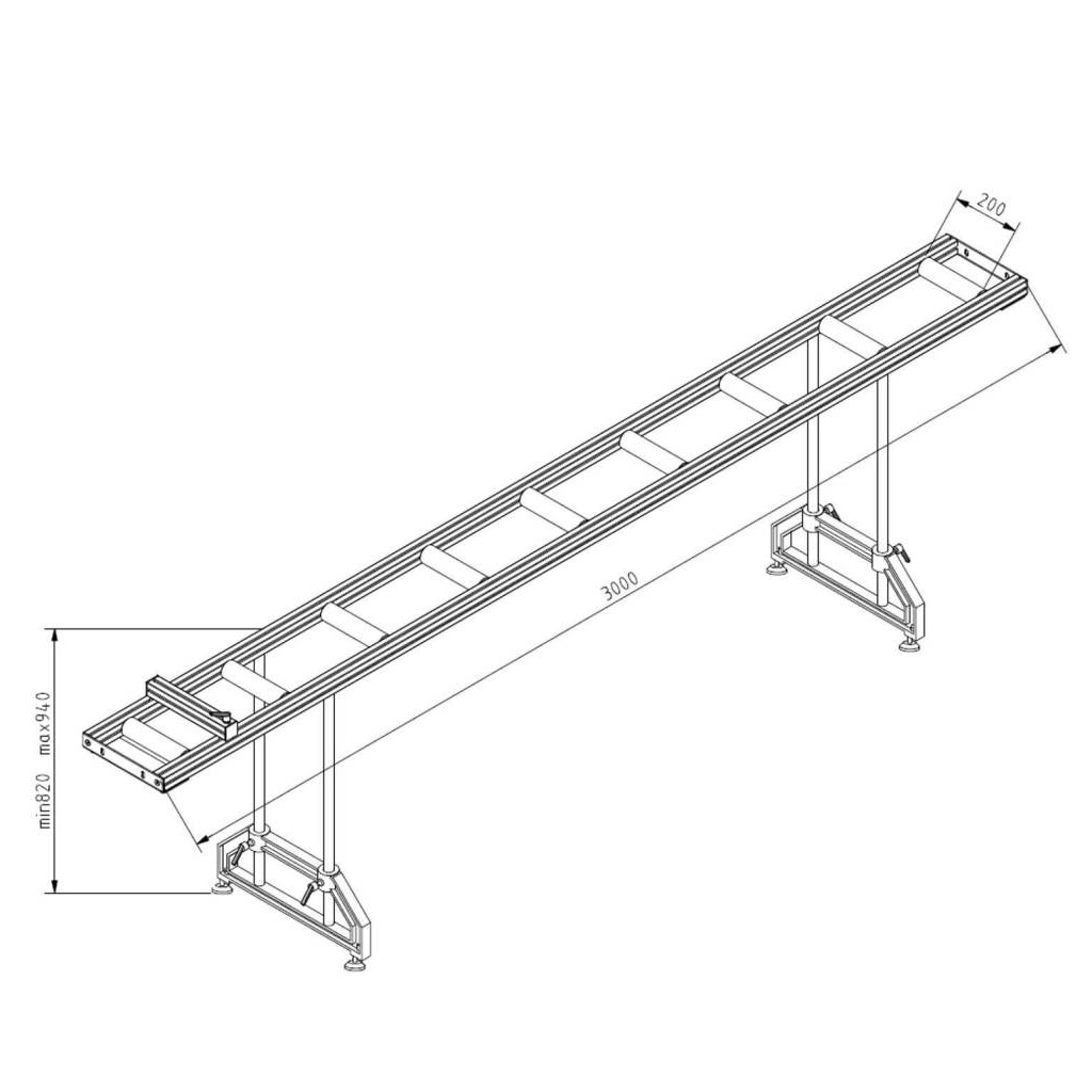Стол левый для дисковой полуавтоматической пилы Metal Master MQCS-400AФото 5401-02.jpg