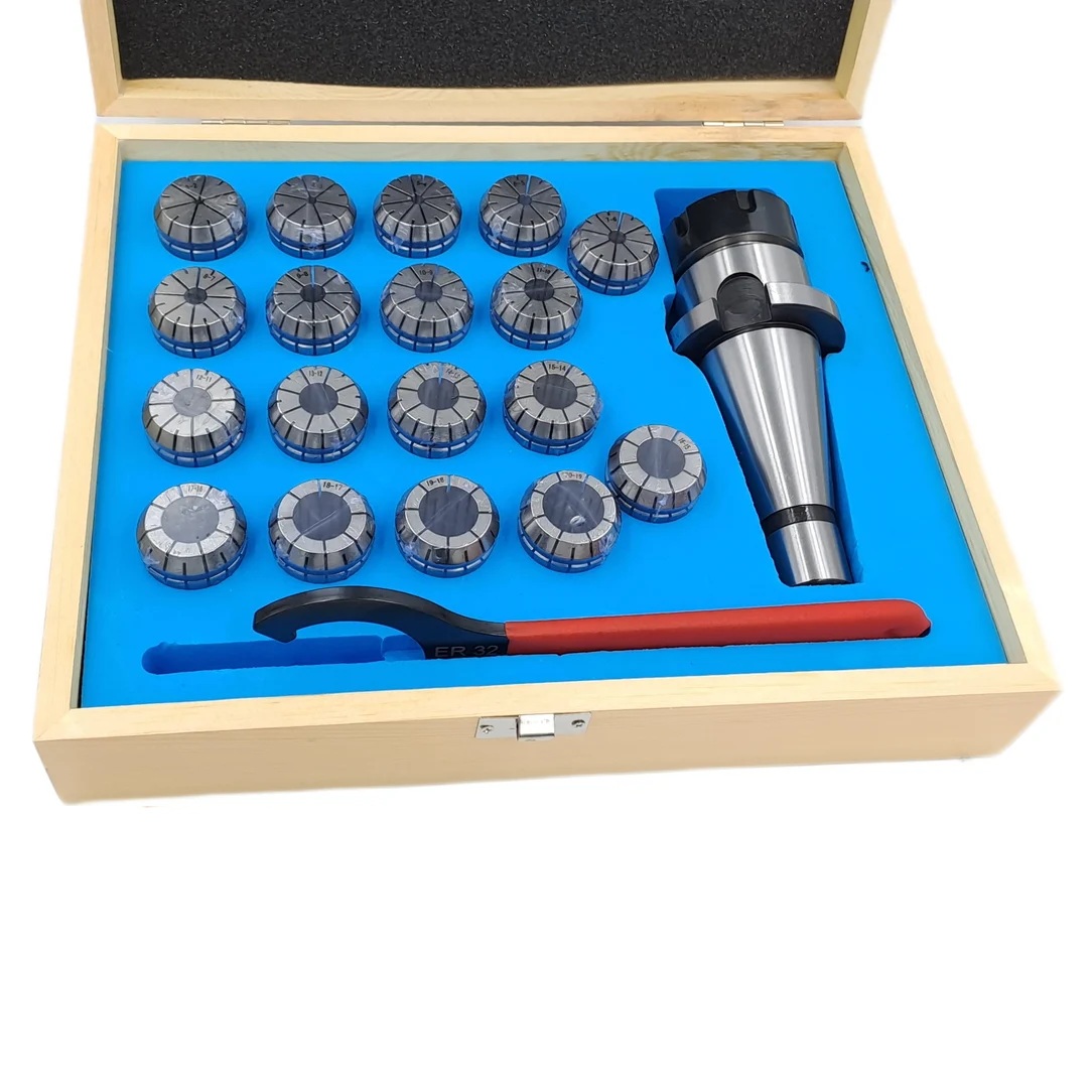 Патрон цанговый 7:24 NT40 с набором цанг ЕR 32 из 18 шт.: 3-20 мм TORNERI 041896Фото 5922-02.jpg