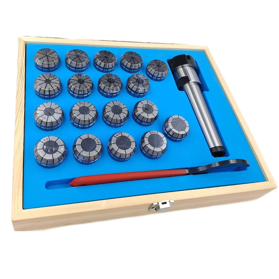 Патрон цанговый КМ4 с набором цанг ЕR 32 18 шт, 3-20 мм TORNERI 041906