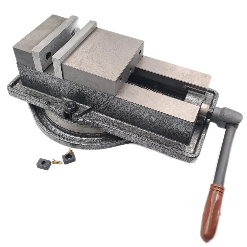 Тиски станочные TORNERI прецизионные поворотные L губок 125 мм, серия QM16125 Swivel 045758