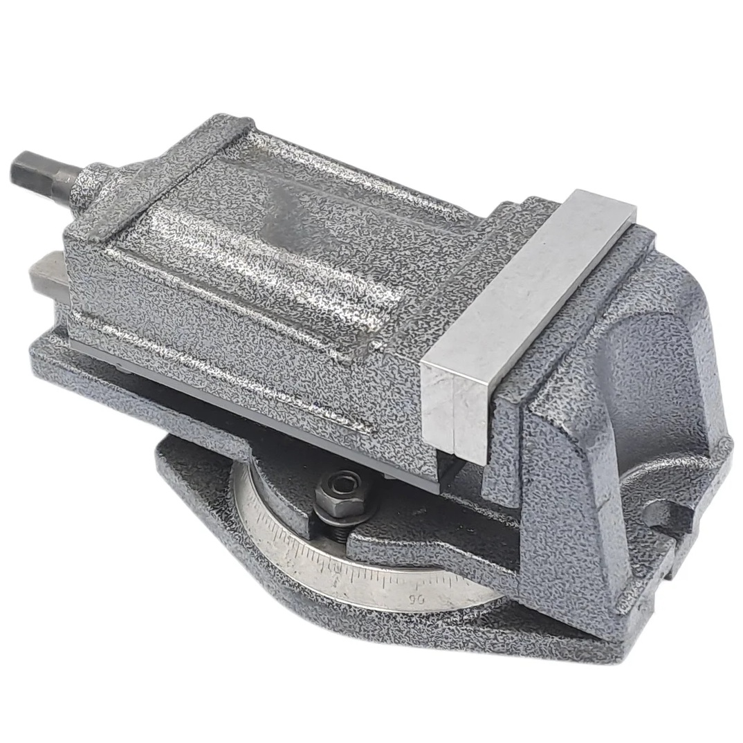 Тиски станочные поворотные TORNERI с закрытым винтом L губок 100 мм, серия QH100 041909