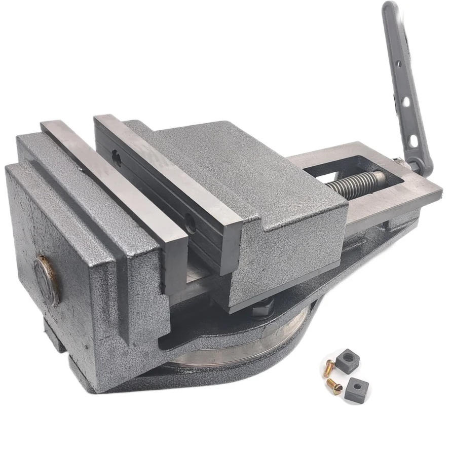 Тиски станочные TORNERI с открытым винтом, поворотные, L губок 200 мм, серия QB200 045769