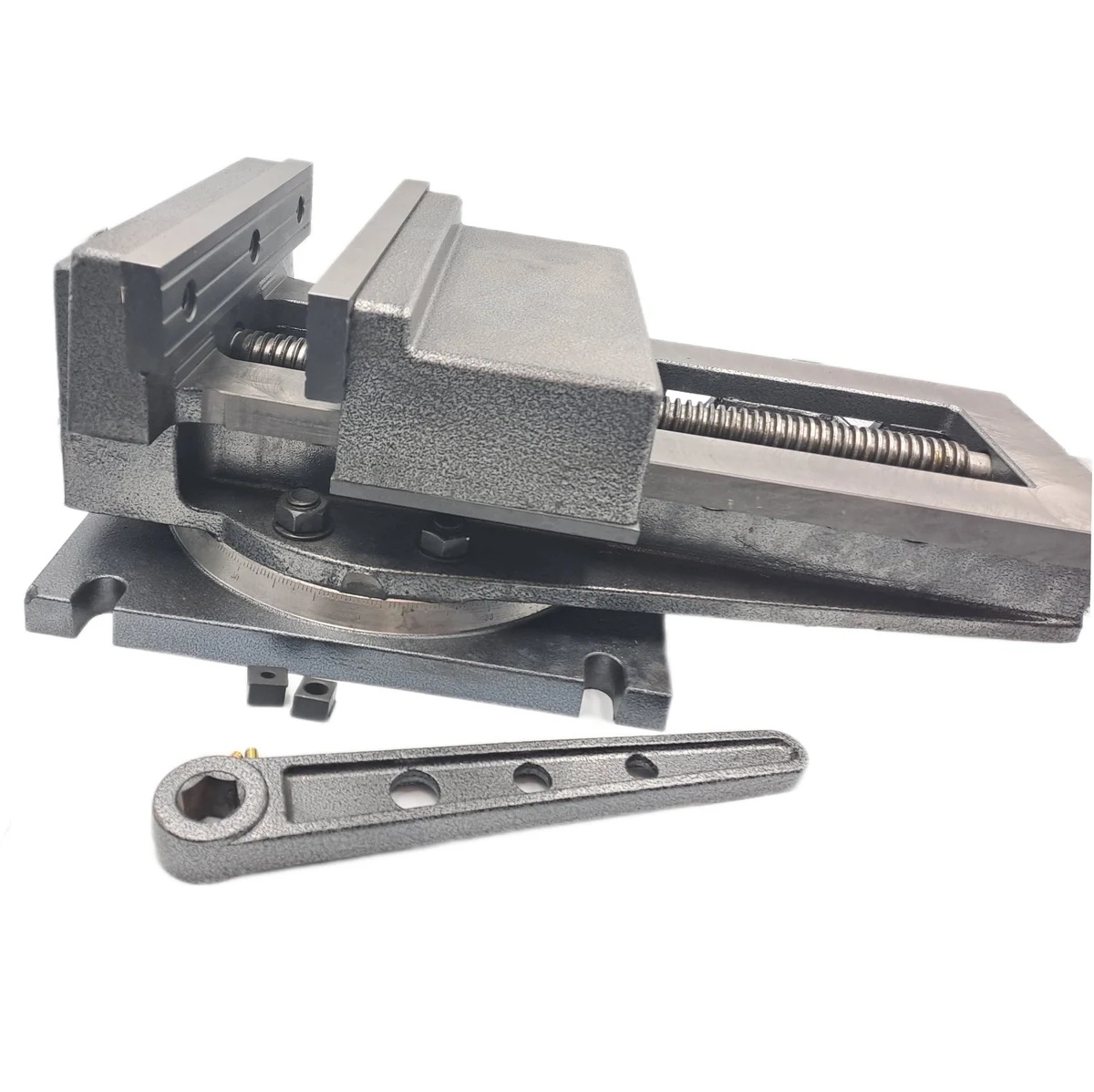 Тиски станочные TORNERI с открытым винтом, поворотные, L губок 250 мм, серия QB250 045770Фото 6050-05.jpg