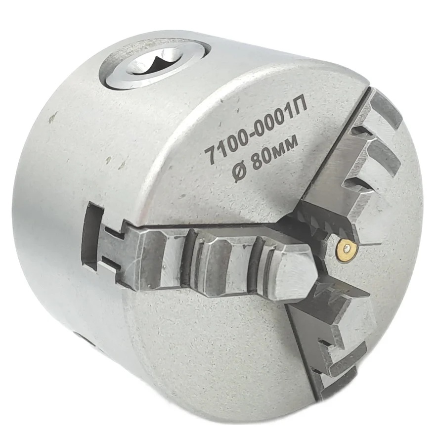 Патрон токарный Ø80 мм 3-х кулачковый 7100-0001П К11-80 TORNERI 038979Фото 6132-05.jpg