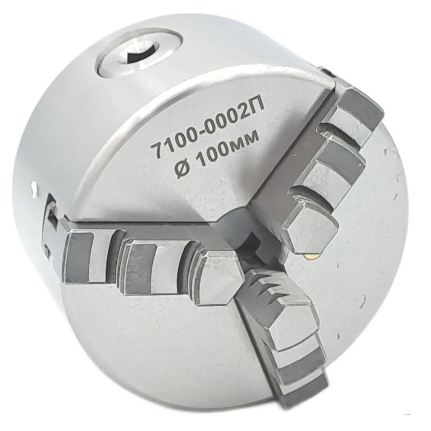 Патрон токарный Ø100 мм 3-х кул. 7100-0002П (К11-100) TORNERI 038980Фото 6133-03.jpg