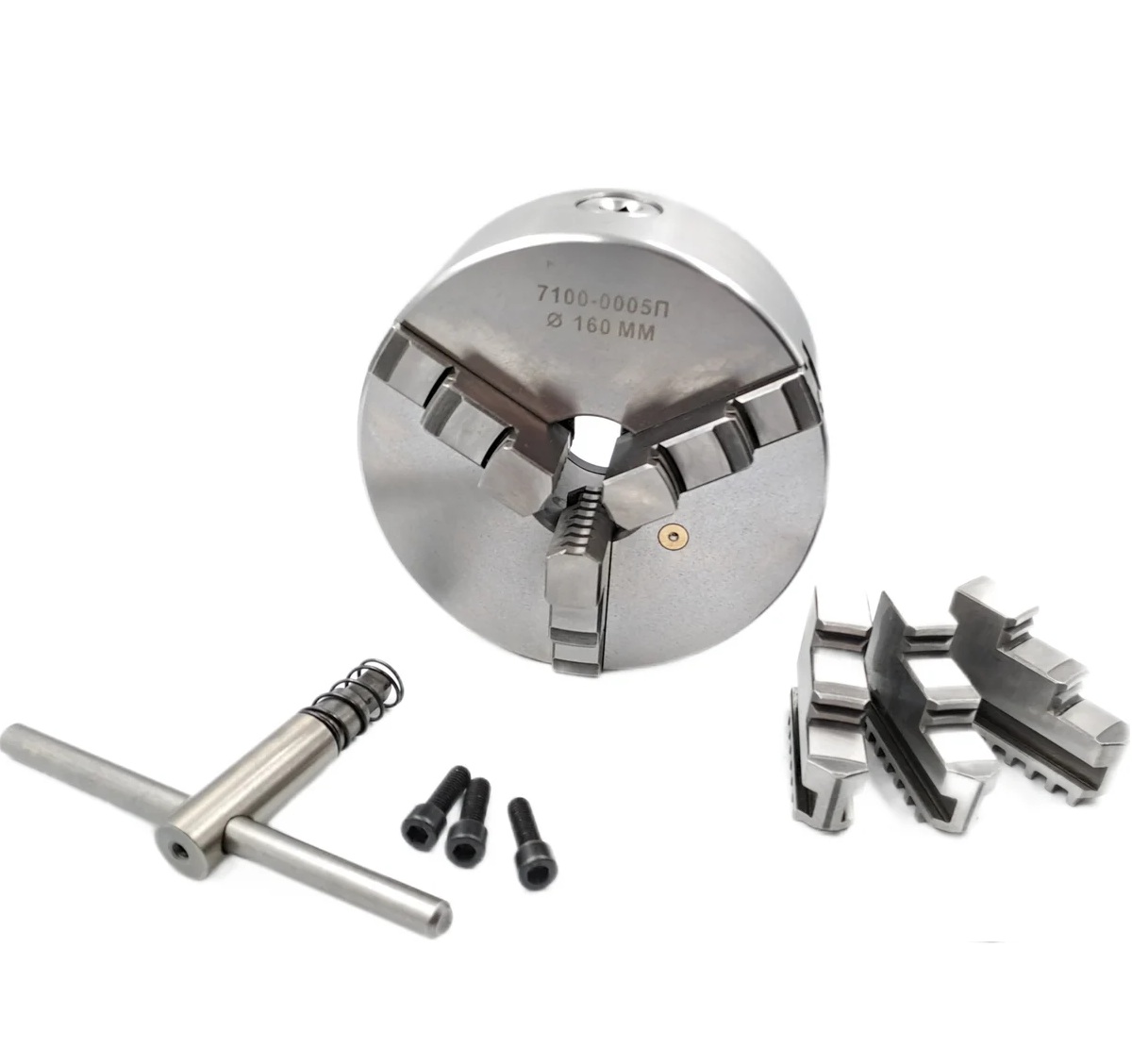 Патрон токарный Ø160 мм 3-х кул. 7100-0005П (К11-160) TORNERI 045681Фото 6135-02.jpg