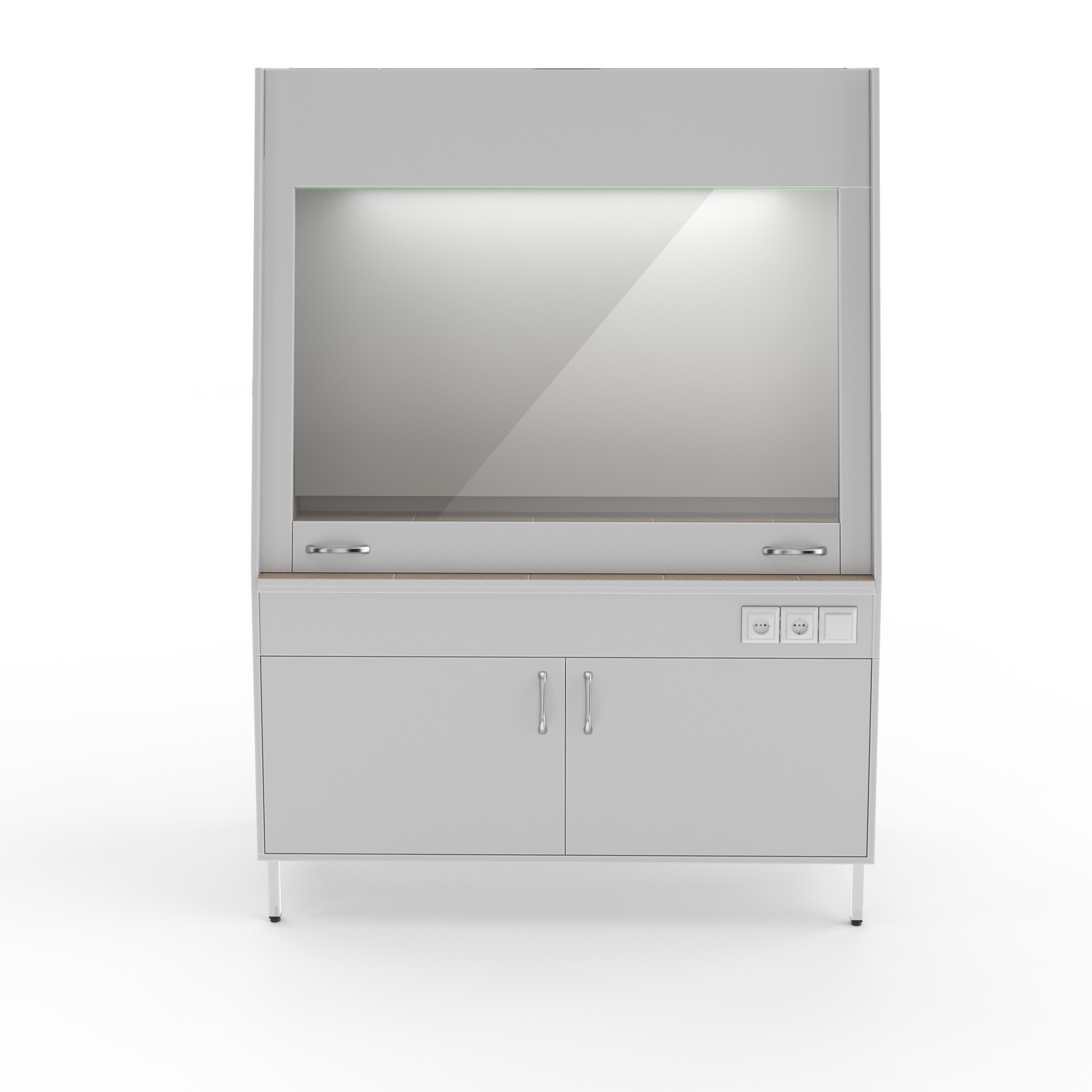 Вытяжной шкаф со столешницей из керамогранитной плитки Теолаб ШВ-1500 КГФото 6161-02.jpg