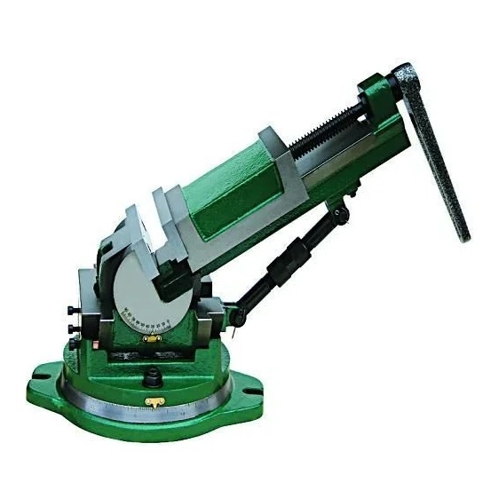 Станочные тиски CNIC QW125 глобусные 125мм, поворотные, ход 120 мм, 0.025/100 мм, качение в 2-х плоскостях