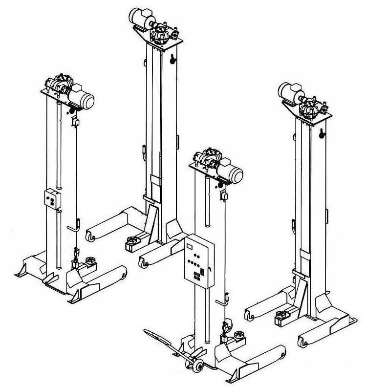 Подъёмник ППТ-28 передвижной электромеханический для вагона трамвая 71-911 CityStar