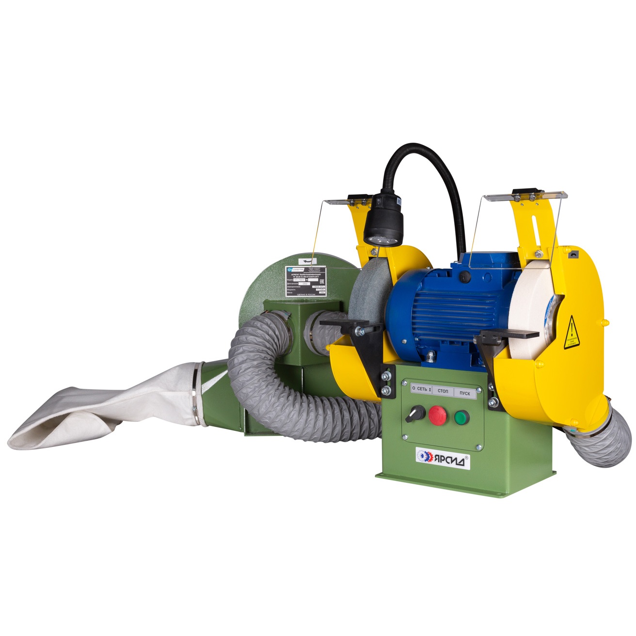 Станок точильно-шлифовальный ТШ 1.25 с пылесосом ПП-750/У