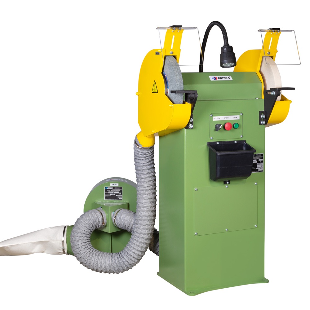 Станок точильно-шлифовальный ТШ 2М.25 с ремённой передачей с пылесосом ПП-750/У (ВЗ-879-01)