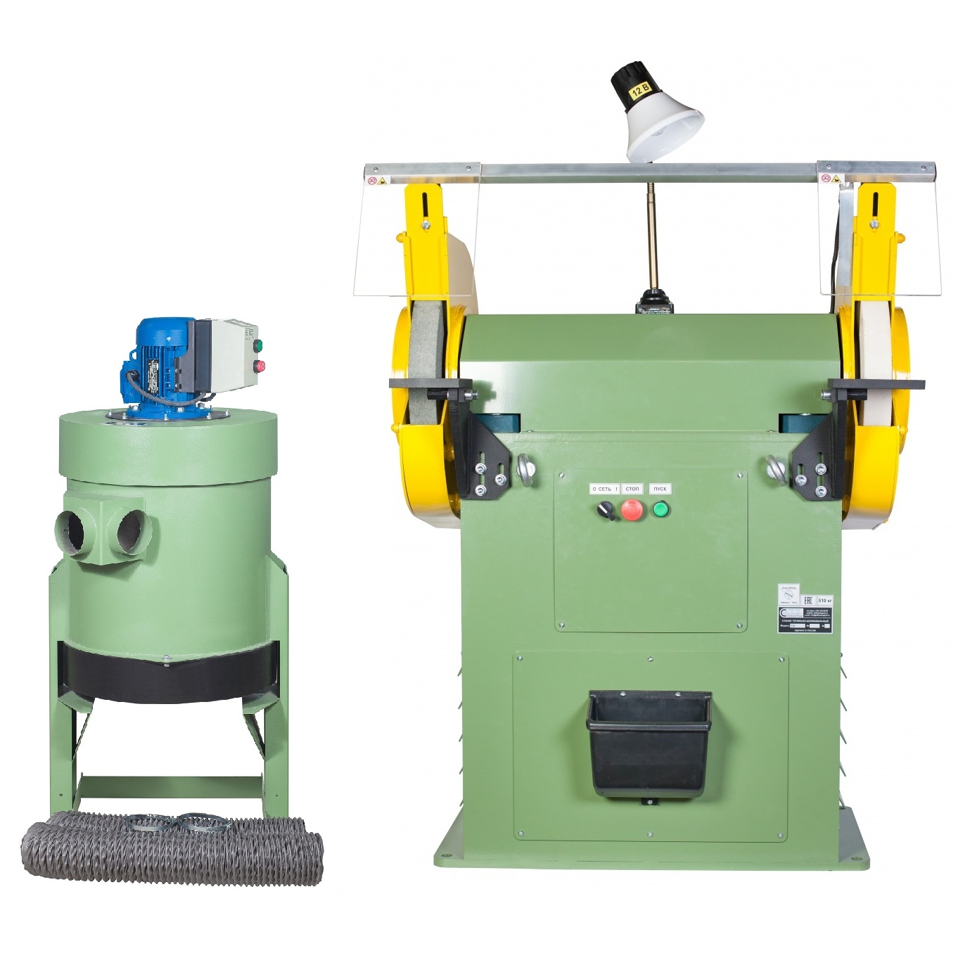 Станок точильно-шлифовальный ТШ 4.35 с пылесосом ПЦ-750/У