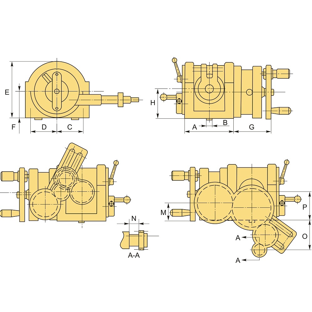 Универсальная делительная головка с дифференциальным делением УДГ-Д-250 11125A F11, комплектФото 6979-02.jpg