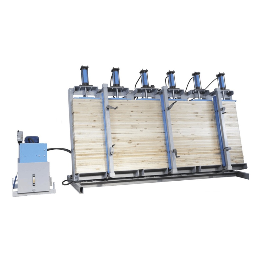 Гидравлический пресс cо съемными механическими фронтальными прижимами SLH200-3GM