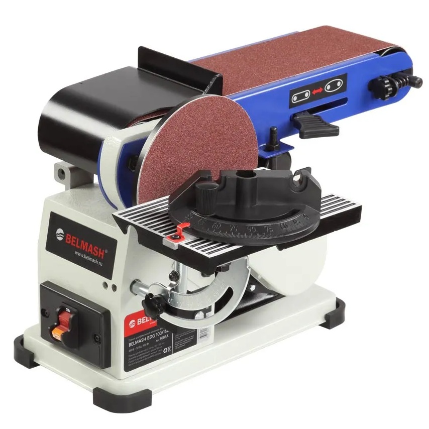 Ленточно-дисковый шлифовальный станок BELMASH BDG 100/152