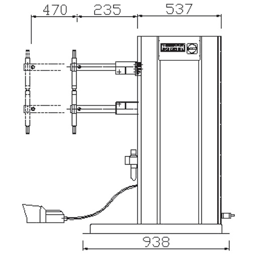 Машина точечной сварки PEI-POINT BSP 216 RF PX1700ECO с плечами 700 мм (нижнее уменьшенное)Фото 7573-04.jpg
