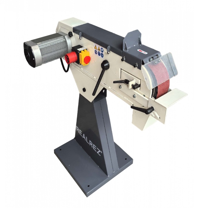 Ленточный шлифовальный станок REALREZ B1-S5D 75х2000мм (400V)