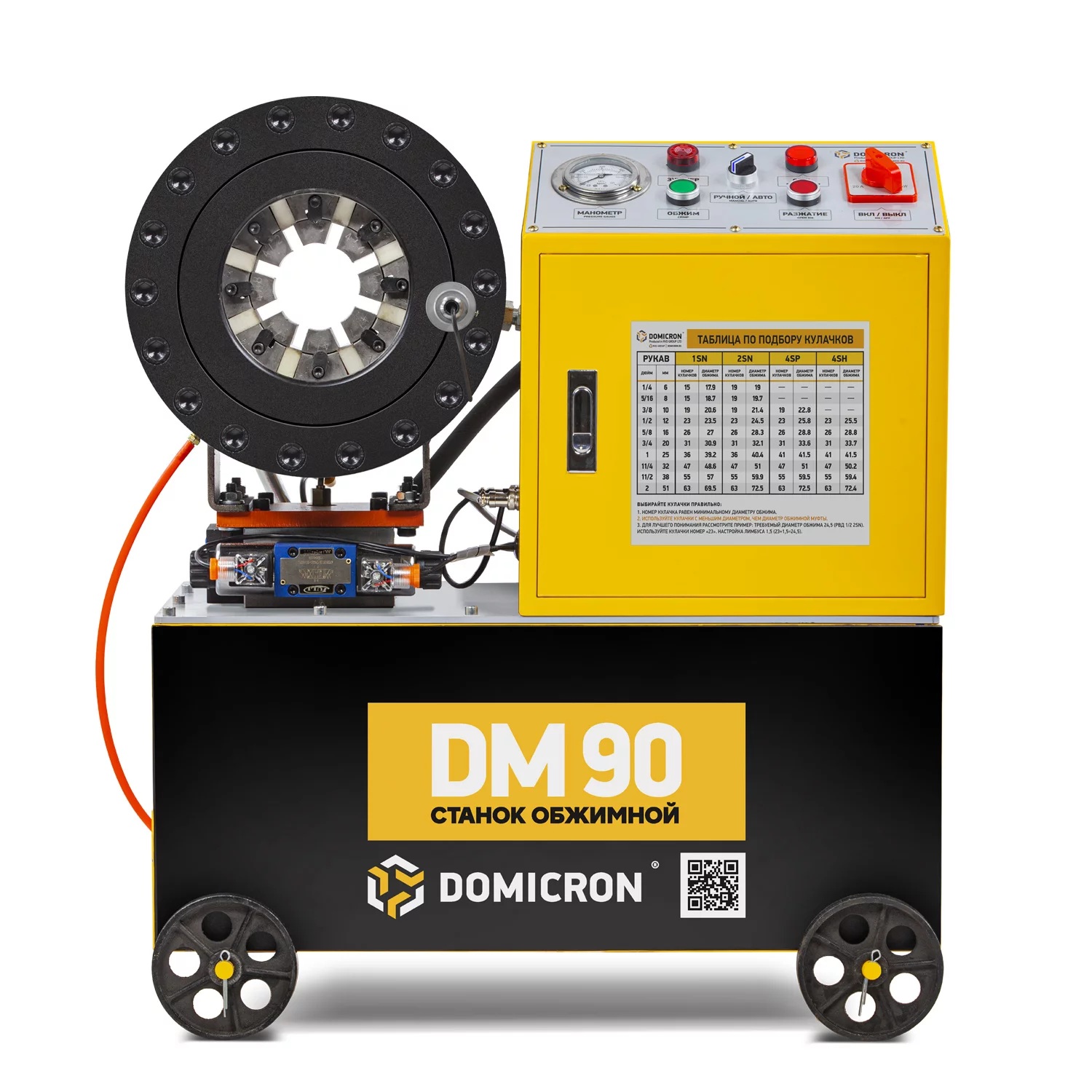 Станок обжимной для РВД DOMICRON DM 90 (380V) мотор Siemens