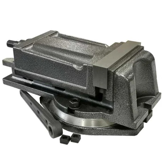 Тиски станочные поворотные TORNERI с закрытым винтом L губок 400 мм, серия QH400 Т025891