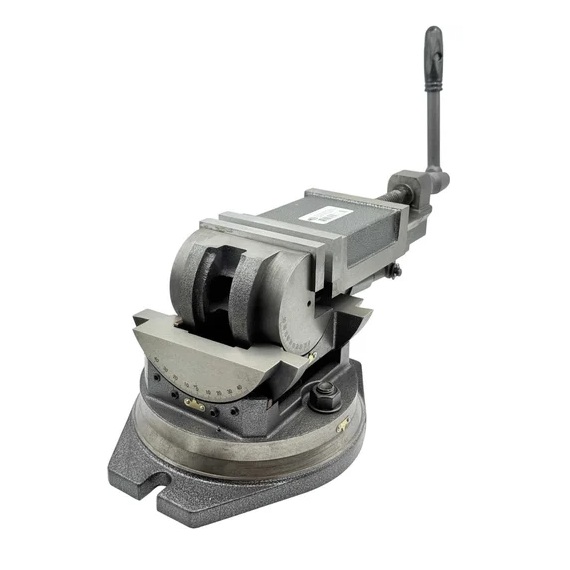 Тиски станочные глобусные трехповоротные L губок 125 мм, серия QW125 TORNERI