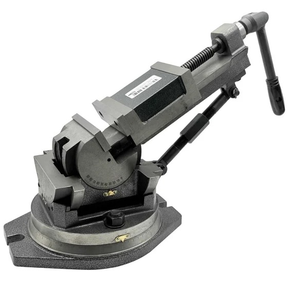 Тиски станочные глобусные трехповоротные L губок 100 мм, серия QW100 TORNERI