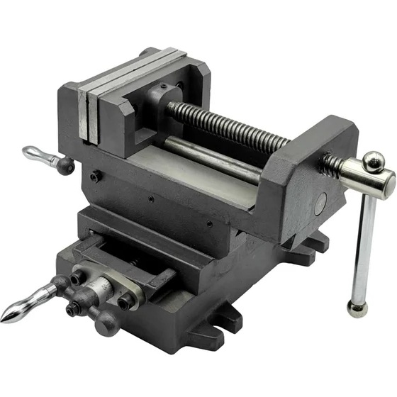 Тиски станочные координатные с 2-мя суппортами TORNERI неповоротные L губок 125 мм, серия Q97125