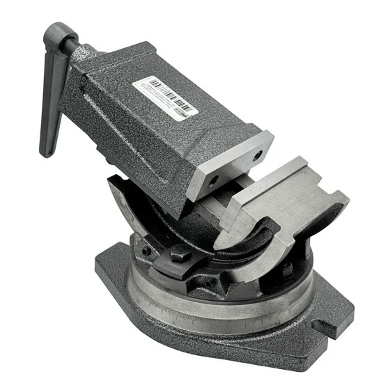 Тиски станочные глобусные TORNERI 2-х осевые поворотные L губок 100 мм, серия QHK100