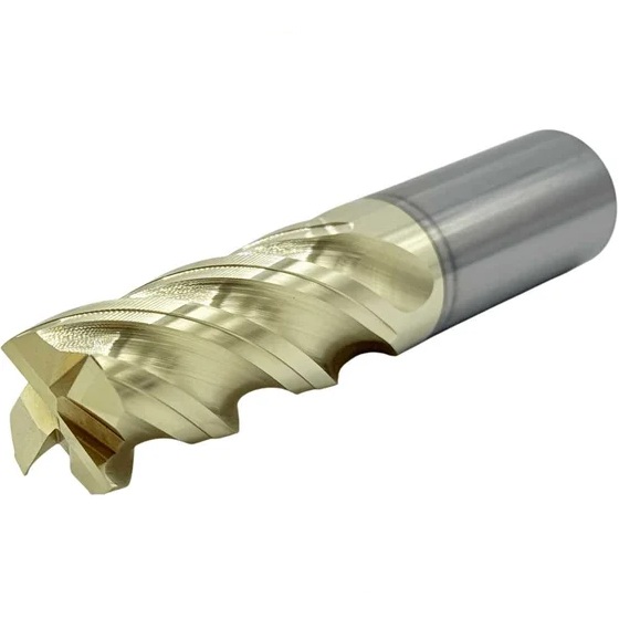 Фреза концевая твердосплавная TORNERI ц/х 20x45x100 мм z=4 по нержавеющей стали и титану, с покрытием ZrN, HRC 68
